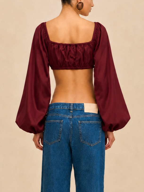 Carolina Top - Burgundy - Image 2